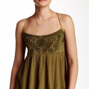 Free People Embroidered Bohemian Top